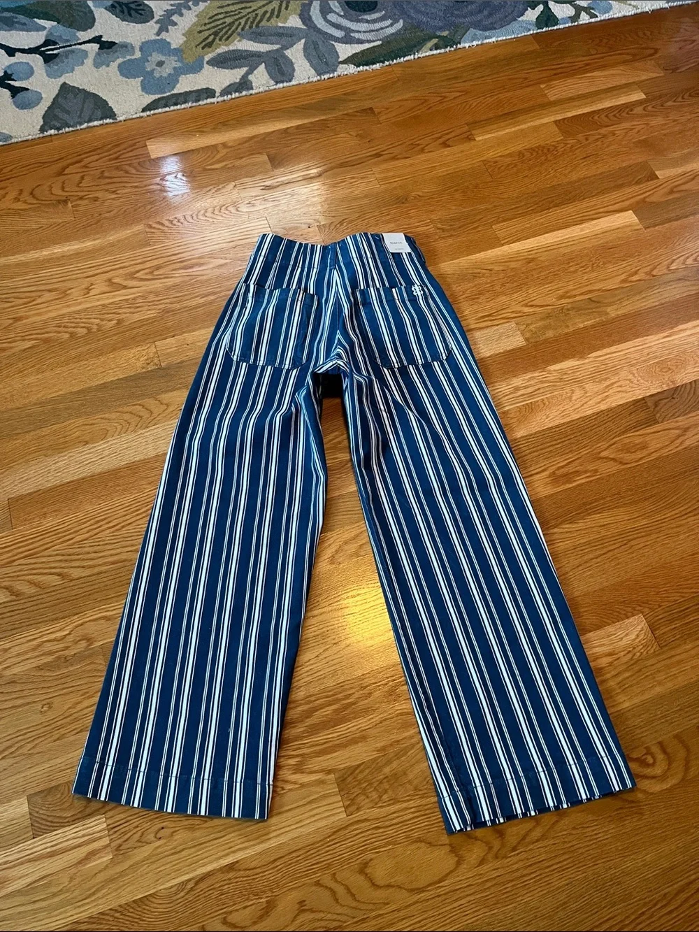 Anthropologie Colette Striped Wide-Leg Full-Length Pants Size 28P NWT - Picture 14 of 14